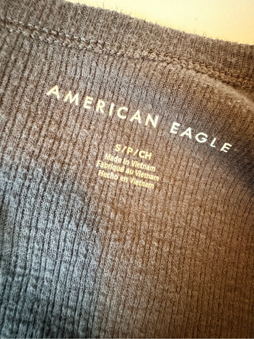 American Eagle Outfitters Black Ribbed Button Tank - Picture 4 of 4